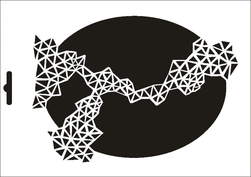 W-463 Geometry Wandschablone Textilschablone Größe A4