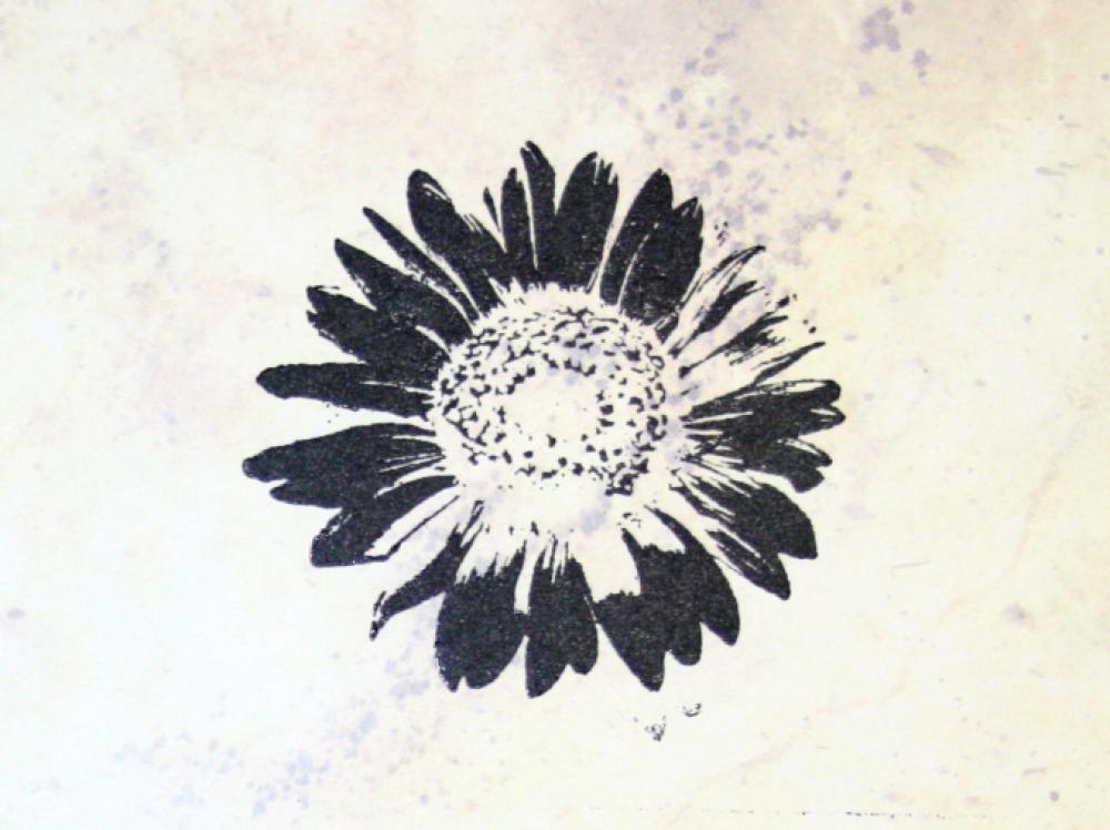 ST-008 Sonnenblume Stempel Größe S