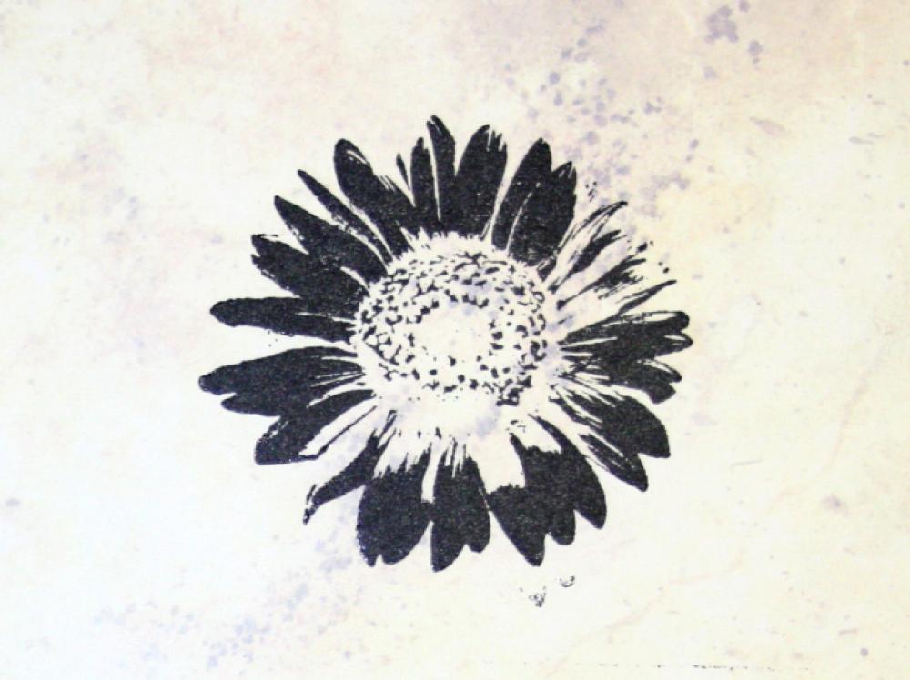 ST-008 Sonnenblume Stempel Größe S