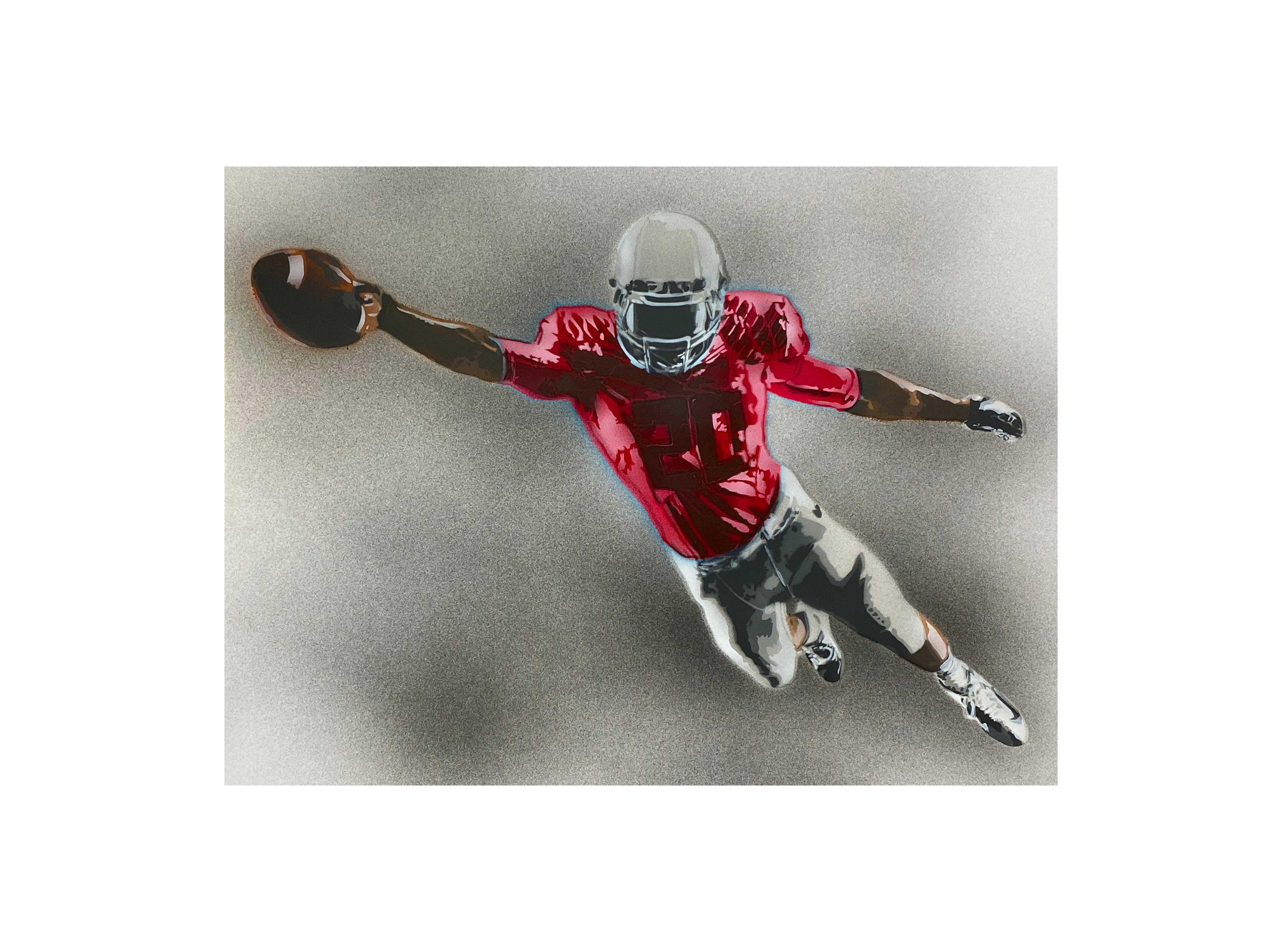 AS-372 Football Set Step by Step Schablone für Acryl, Airbrush, Spray, Lacke und Wandfarbe  Größe L