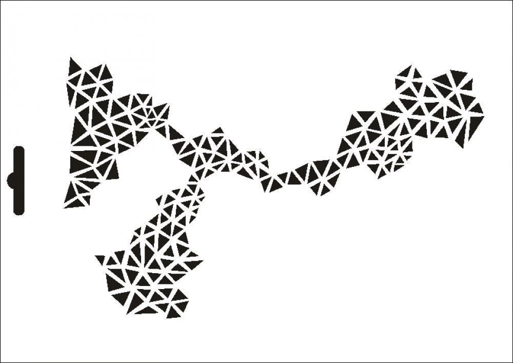 W-464 Geometry Wandschablone Textilschablone Größe A3