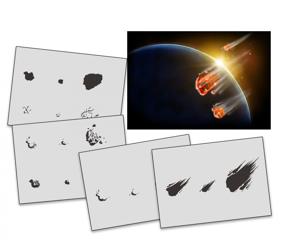AS-306 Meteor Step by Step Airbrushschablone Größe S