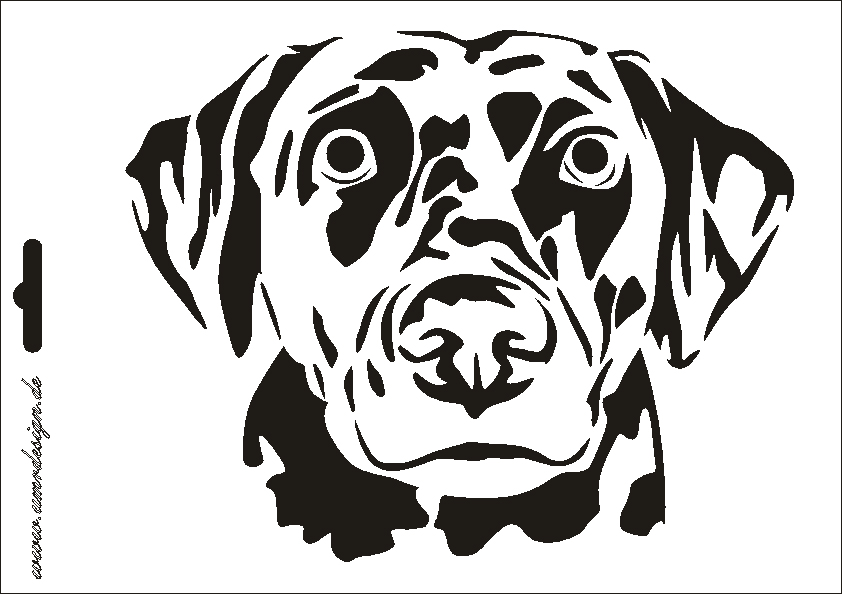 W-655 Dalmatiner Hund Wandschablone Textilschablone Größe A4