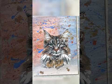 AS-406 Maine Coon Katze Step by Step Schablone für Acryl, Airbrush, Spray, Lacke und Wandfarbe Größe XL
