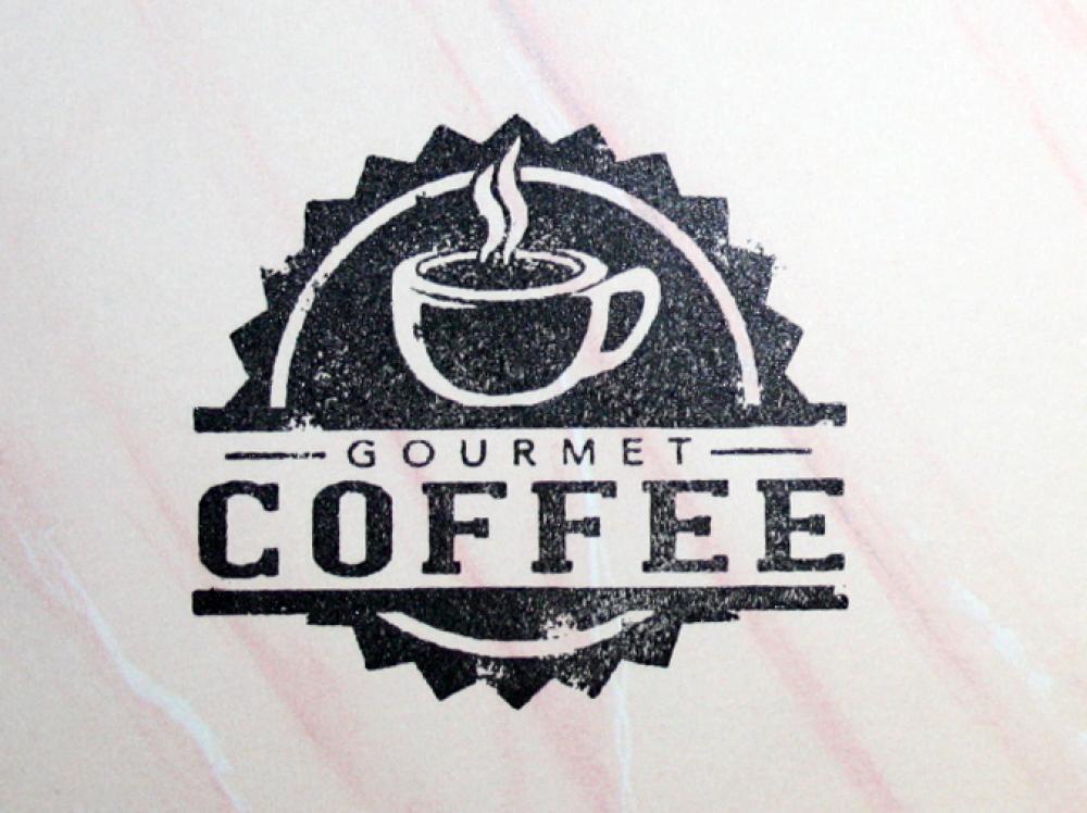 ST-016 Gourmet coffee Stempel Größe M