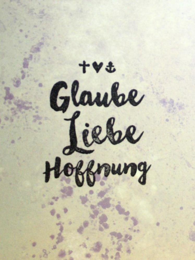 ST-072 Glaube Liebe Hoffnung Stempel Größe M