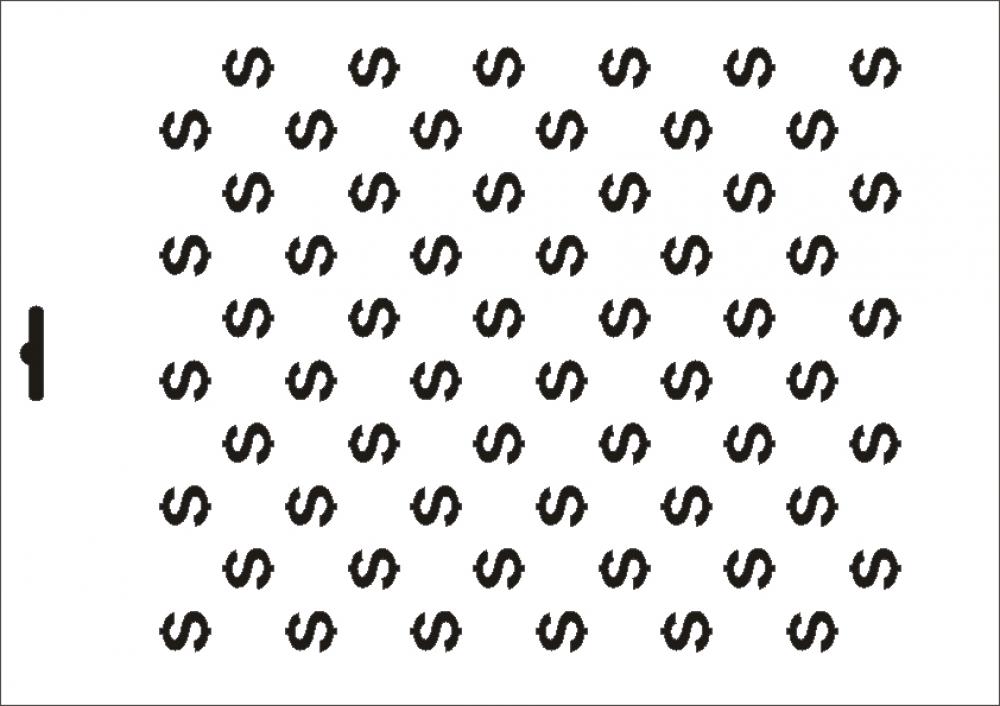 W-346 Binary Wand- & Textilschablone, Größe A4 – Lösungsmittelbeständig, Wiederverwendbar, Für Acryl, Airbrush & Wandgestaltung