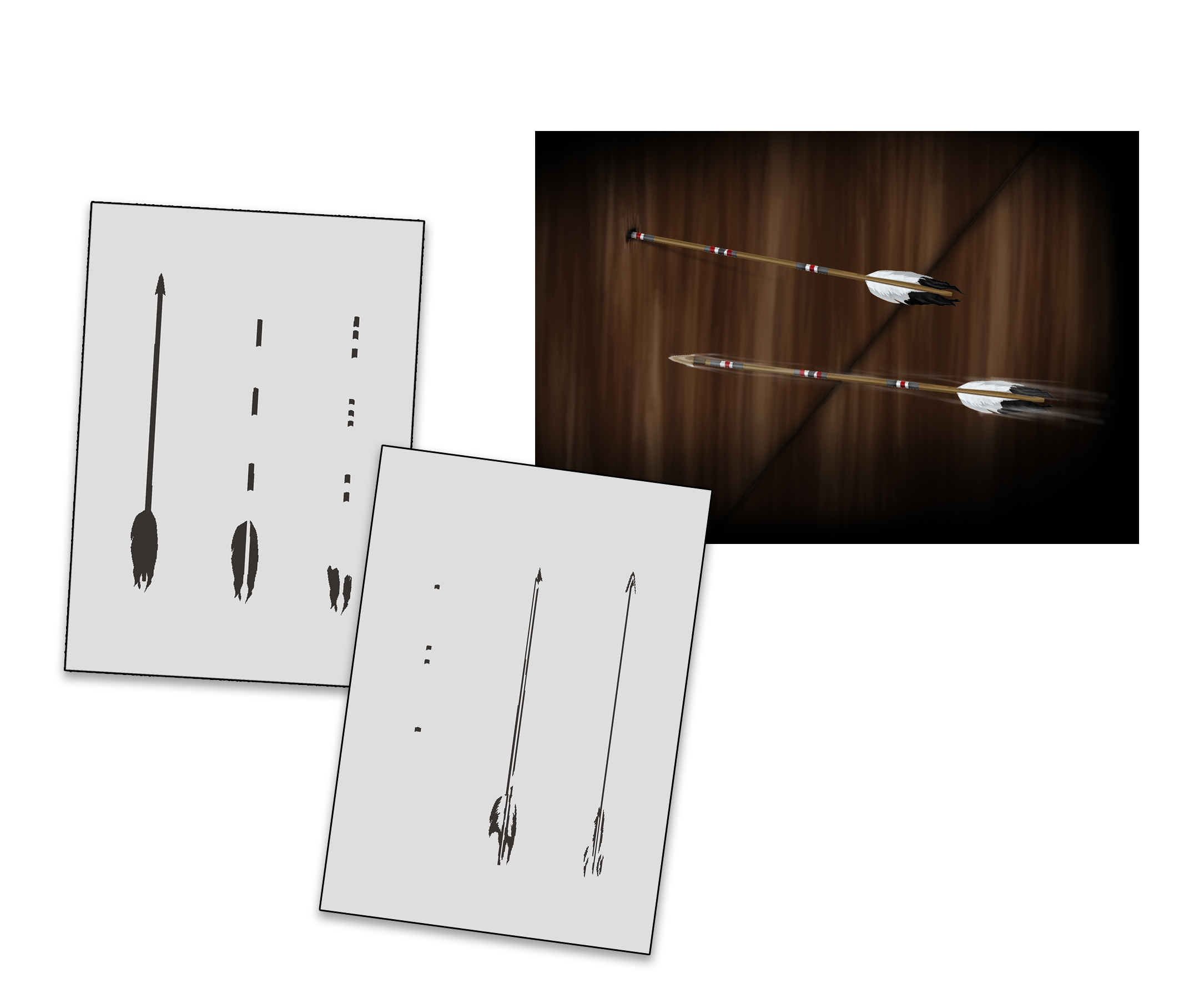 AS-268 Pfeil Step by Step Airbrushschablone Größe S