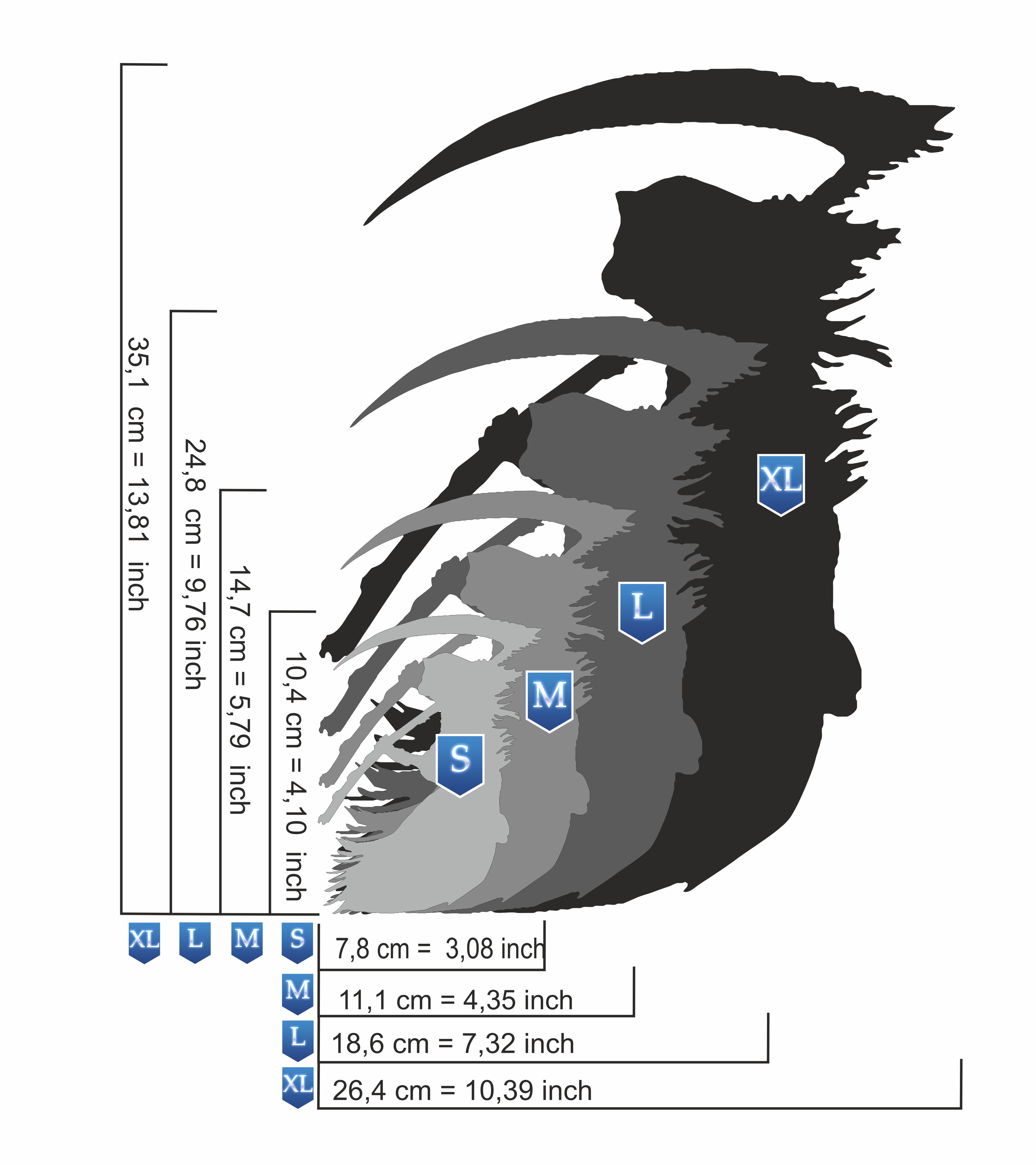 AS-087 Sensenmann Step by Step Airbrushschablone Größe XS