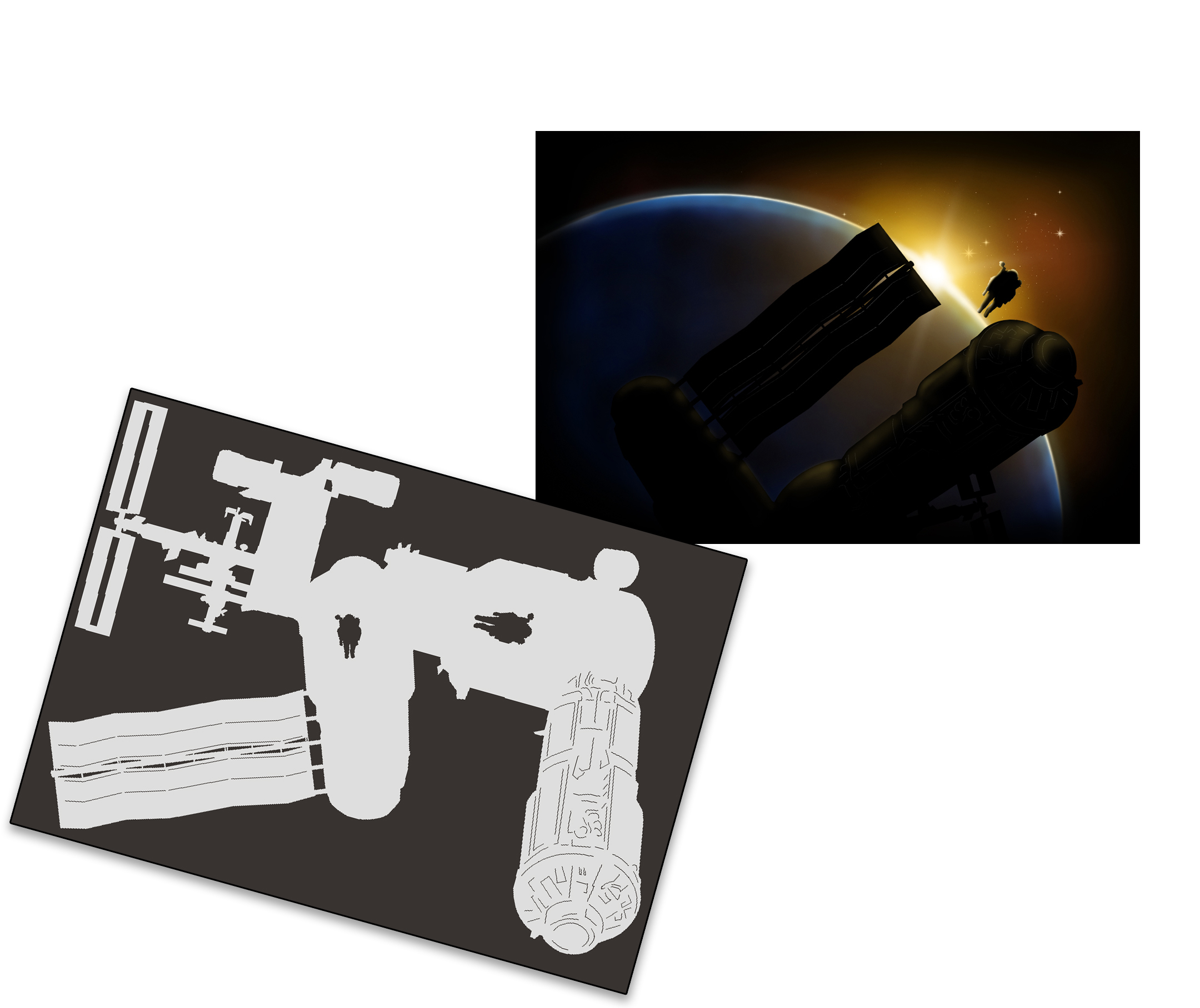 AS-248 ISS Singlestep Airbrushschablone Größe M