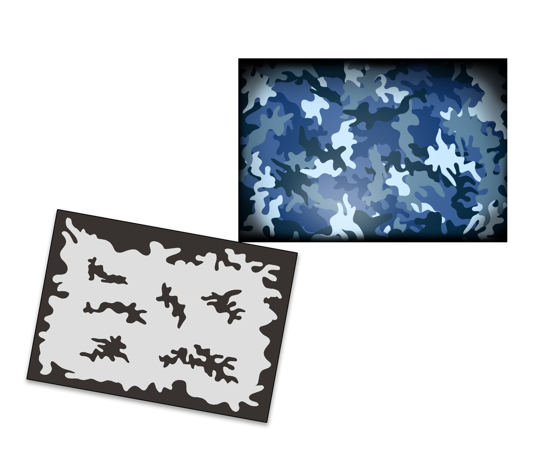 AS-249 Flecktarn Singlestep Airbrushschablone Größe L
