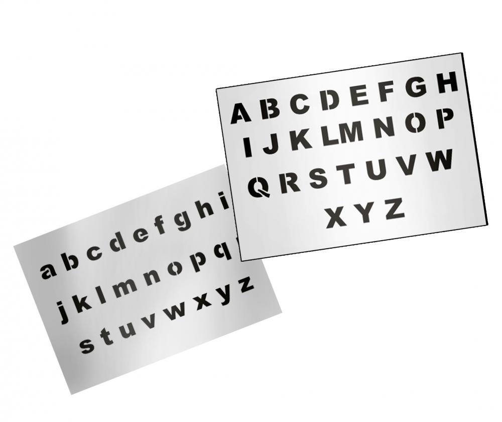 AS-124 Schrift Singlestep Airbrushschablone Größe M