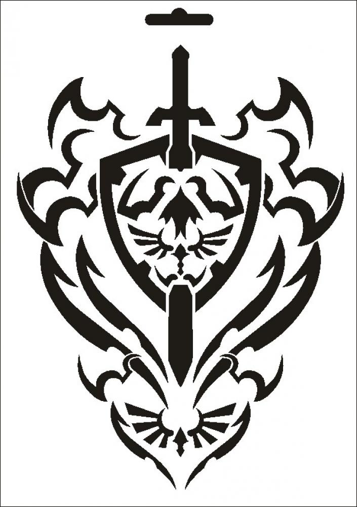 W-603 Wappen Wandschablone Textilschablone Größe A3