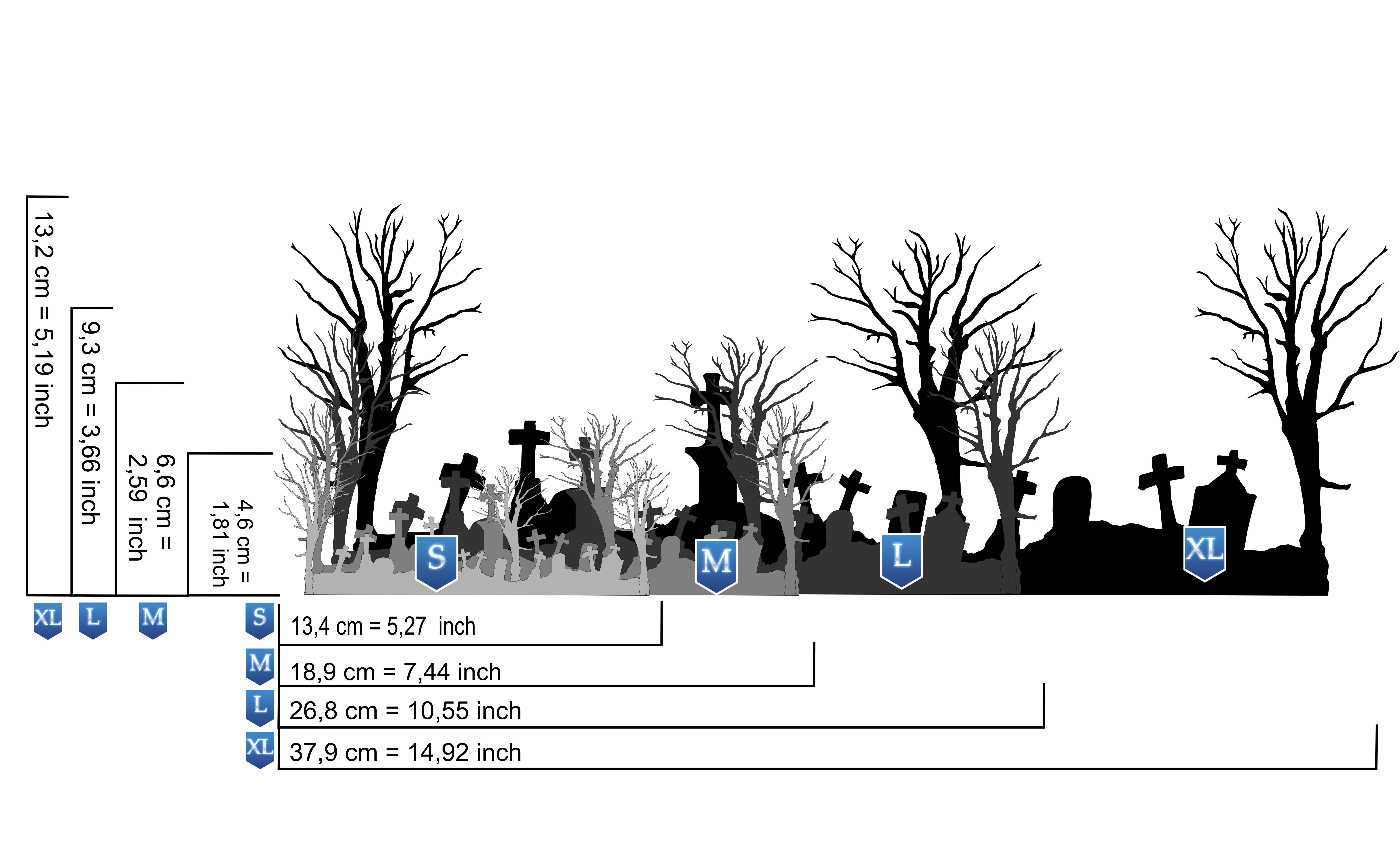  AS-358 Friedhof / Cemetery Step by Step Airbrushschablone  M