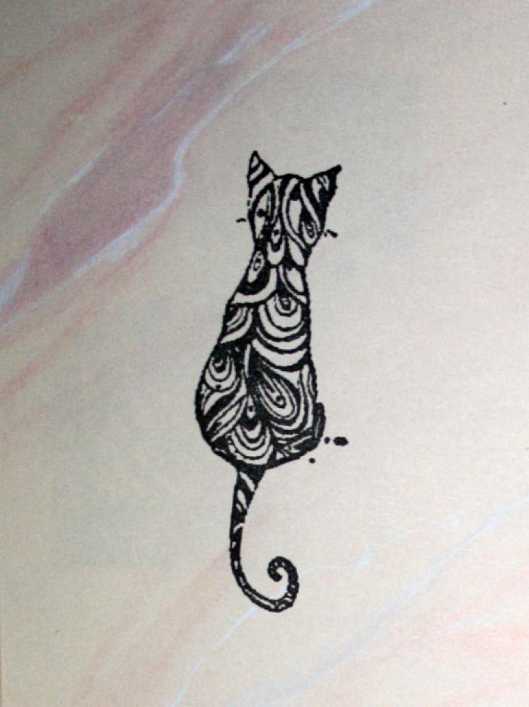 ST-044 Katze Stempel Größe S