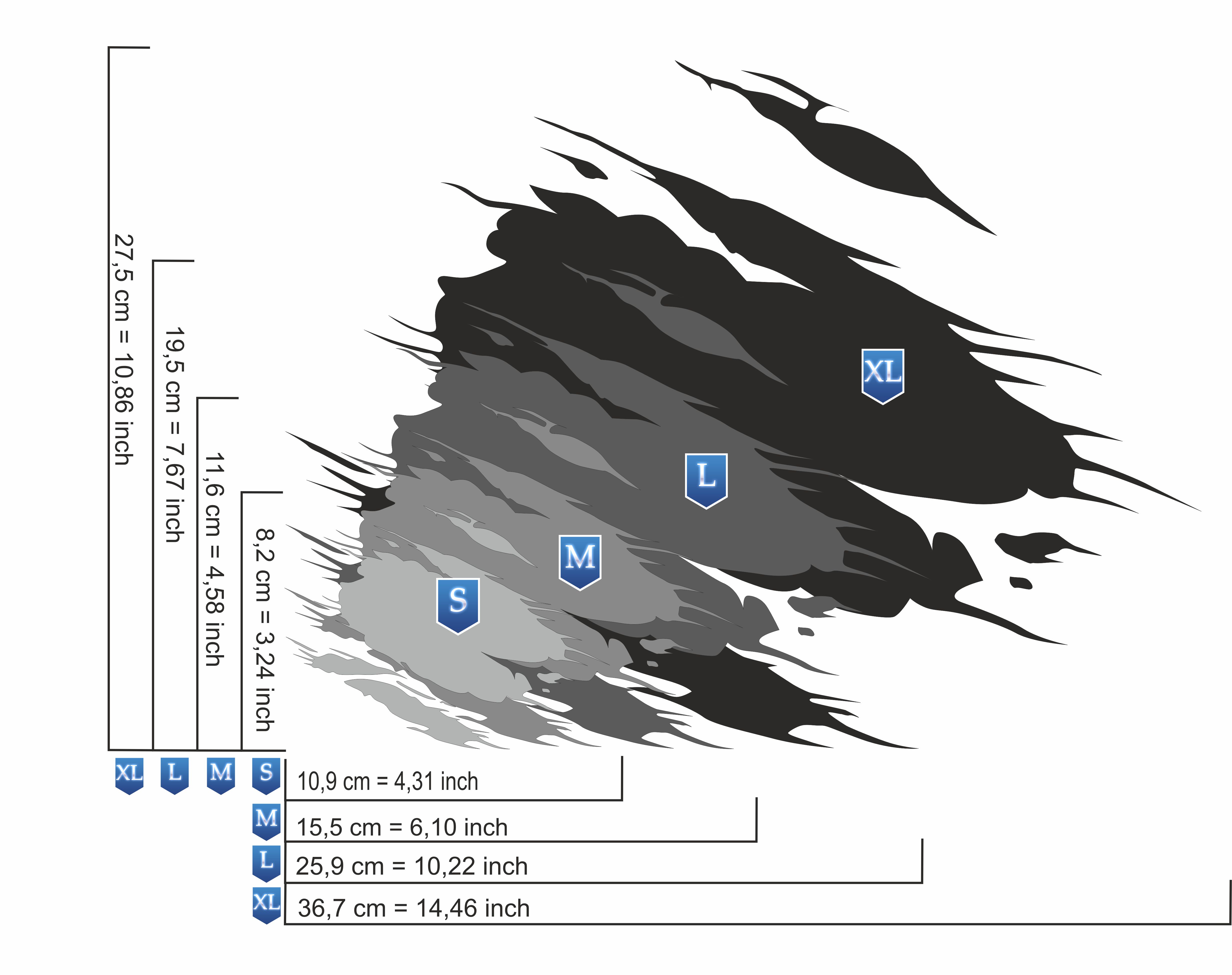 AS-233 USA Schädel riss Step by Step Airbrushschablone Größe M
