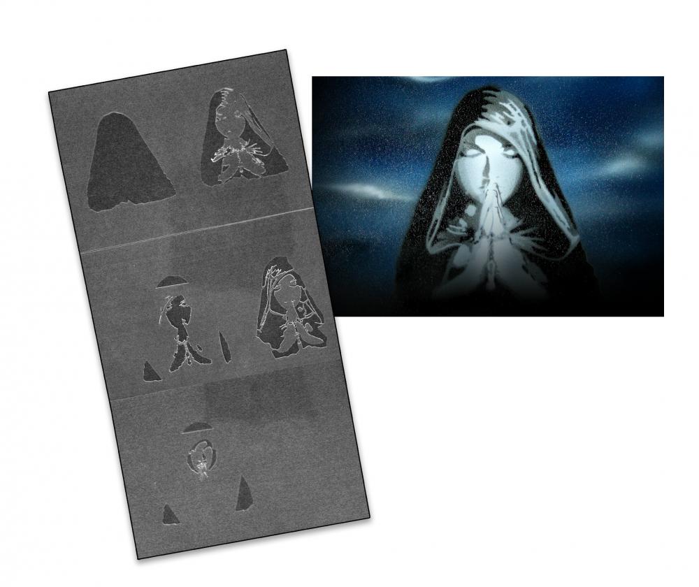 AS-031 Madonna Step by Step Airbrushschablone Größe XL