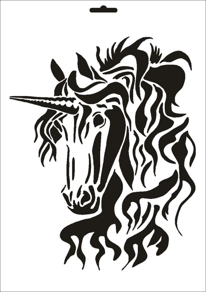 UMR-Design Wolf Schablone A4 - Wiederverwendbare Textil- Und Wandschablone