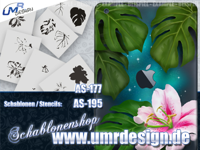 Step by Step Stencil AS-026 Kreuz ~ UMR Airbrush Schablone